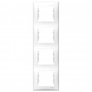 Рамка Schneider Electric Sedna 4-постовая вертикальная термопластик белый SDN5802021