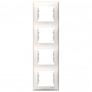 Рамка Schneider Electric Sedna 4-постова вертикальна термопластик слонова кістка SDN5802023