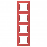 Рамка Schneider Electric Sedna 4-постовая вертикальная термопластик красный SDN5802041
