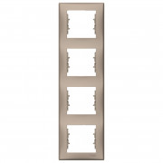 Рамка Schneider Electric Sedna 4-постовая вертикальная термопластик титан SDN5802068