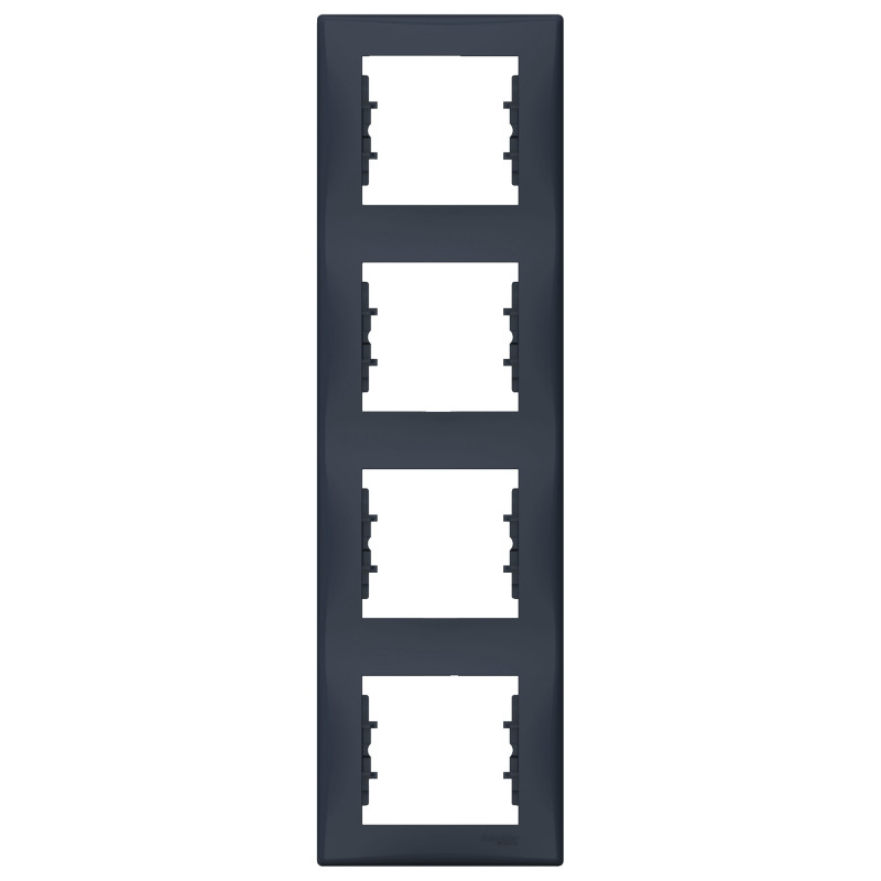 Рамка Schneider Electric Sedna 4-постовая вертикальная термопластик графит SDN5802070