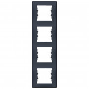 Рамка Schneider Electric Sedna 4-постова вертикальна термопластик графіт SDN5802070