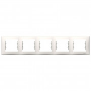 Рамка Schneider Electric Sedna 5-постовая термопластик слоновая кость SDN5800923