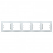 Рамка Schneider Electric Sedna 5-постовая термопластик серый SDN5800933