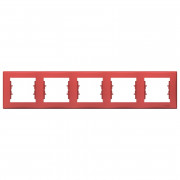 Рамка Schneider Electric Sedna 5-постовая термопластик красный SDN5800941