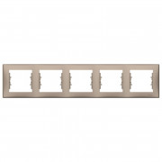 Рамка Schneider Electric Sedna 5-постовая термопластик титан SDN5800968