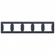 Рамка Schneider Electric Sedna 5-постовая термопластик графит SDN5800970
