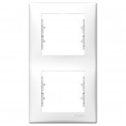 Рамка Schneider Electric Sedna 2-постова вертикальна термопластик білий SDN5801121