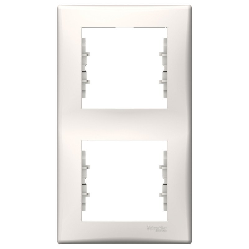 Рамка Schneider Electric Sedna 2-постовая вертикальная термопластик слоновая кость SDN5801123