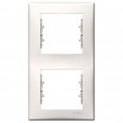 Рамка Schneider Electric Sedna 2-постова вертикальна термопластик слонова кістка SDN5801123