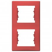 Рамка Schneider Electric Sedna 2-постова вертикальна термопластик червоний SDN5801141