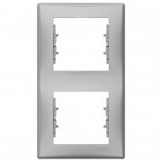 Рамка Schneider Electric Sedna 2-постова вертикальна термопластик алюміній SDN5801160