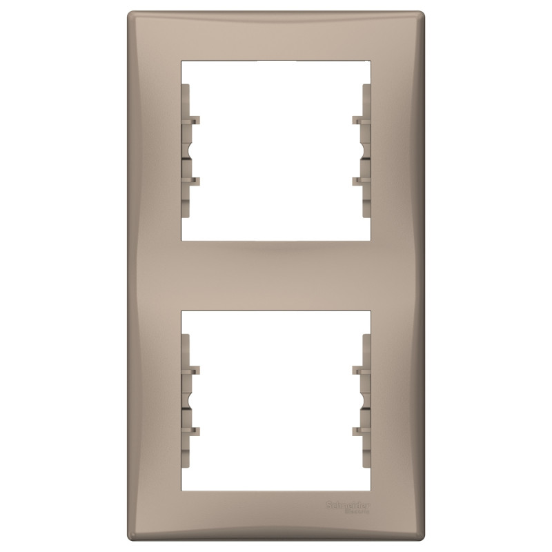 Рамка Schneider Electric Sedna 2-постова вертикальна термопластик титан SDN5801168