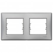 Рамка Schneider Electric Sedna 2-постова IP44 термопластик алюміній SDN5810660