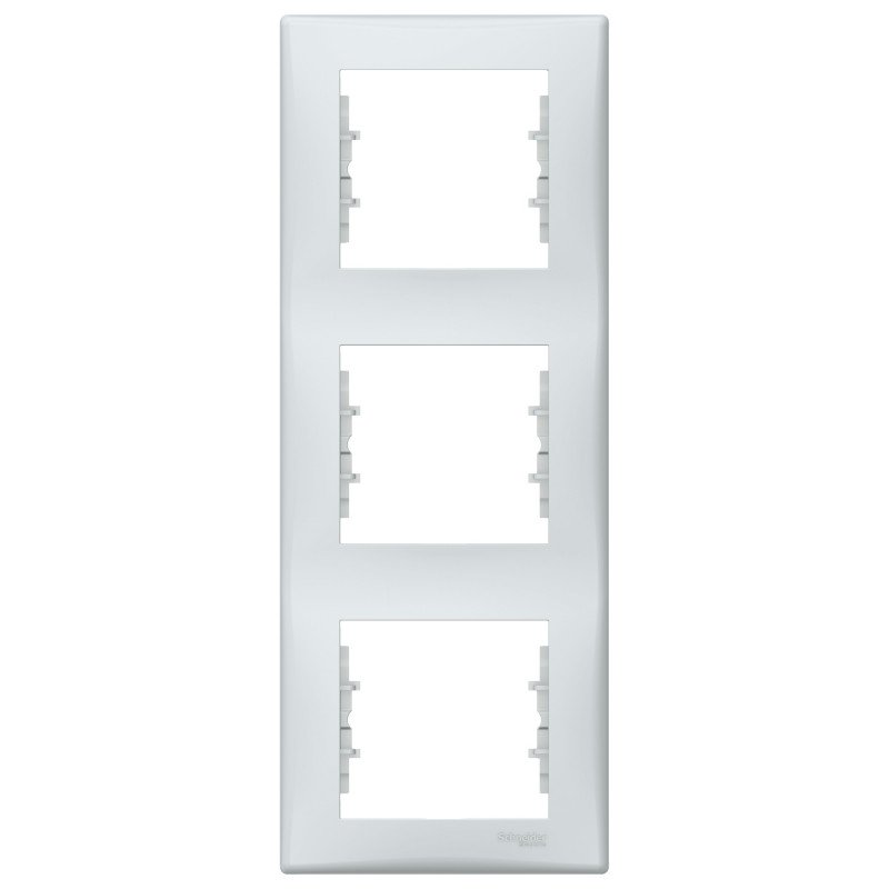 Рамка Schneider Electric Sedna 3-постова вертикальна термопластик сірий SDN5801333