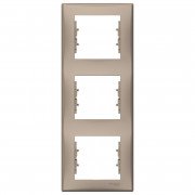 Рамка Schneider Electric Sedna 3-постова вертикальна термопластик титан SDN5801368