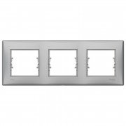 Рамка Schneider Electric Sedna 3-постова IP44 термопластик алюміній SDN5810760