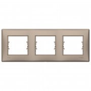 Рамка Schneider Electric Sedna 3-постова IP44 термопластик титан SDN5810768