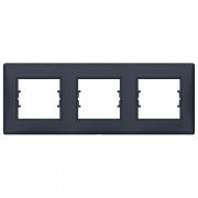 Рамка Schneider Electric Sedna 3-постова IP44 термопластик графіт SDN5810770