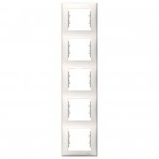 Рамка Schneider Electric Sedna 5-постовая вертикальная термопластик слоновая кость SDN5801523