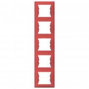 Рамка Schneider Electric Sedna 5-постова вертикальна термопластик червоний SDN5801541