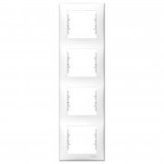 Рамка Schneider Electric Sedna 4-постова вертикальна термопластик білий SDN5802021