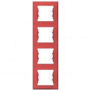 Рамка Schneider Electric Sedna 4-постова вертикальна термопластик червоний SDN5802041