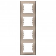 Рамка Schneider Electric Sedna 4-постовая вертикальная термопластик титан SDN5802068