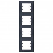 Рамка Schneider Electric Sedna 4-постовая вертикальная термопластик графит SDN5802070