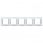 Рамка Schneider Electric Sedna 5-постовая термопластик серый SDN5800933