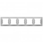 Рамка Schneider Electric Sedna 5-постова термопластик алюміній SDN5800960