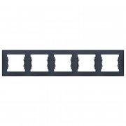 Рамка Schneider Electric Sedna 5-постовая термопластик графит SDN5800970