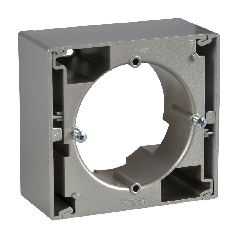 Коробка для зовнішнього монтажу Schneider Electric Sedna одиночна термопластик титан SDN6100168