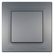 Выключатель Schneider Electric Asfora 1-клавишный самозажимный ІР44 сталь EPH0100262