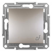 Кнопка звонка Schneider Electric Asfora самозажимная бронза EPH0800169