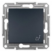 Кнопка звонка Schneider Electric Asfora самозажимная антрацит EPH0800171