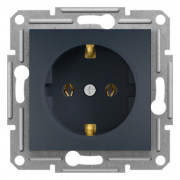 Розетка Schneider Electric Asfora із заземленням антрацит EPH2900171