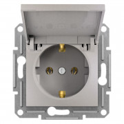 Розетка Schneider Electric Asfora с заземлением и крышкой бронза EPH3100169