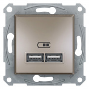 Розетка USB Schneider Electric Asfora 2,1A бронза EPH2700269