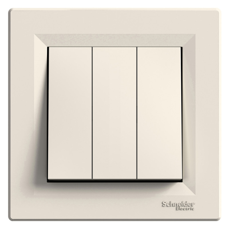 Выключатель Schneider Electric Asfora 3-клавишный крем EPH2100123
