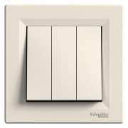 Выключатель Schneider Electric Asfora 3-клавишный крем EPH2100123