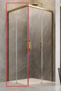Душові двері з пристінком (ліва частина кабіни) Radaway Idea Gold KDD 120х200.5 см золото/прозоре скло 387064-09-01L