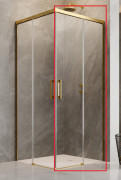 Душові двері з пристінком (права частина кабіни) Radaway Idea Gold KDD 100х200.5 см золото/прозоре скло 387062-09-01R