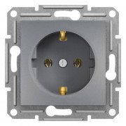 Розетка Schneider Electric Asfora с заземлением сталь EPH2900162