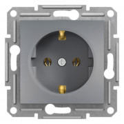 Розетка Schneider Electric Asfora с заземлением сталь EPH2900162