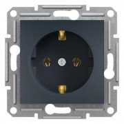 Розетка Schneider Electric Asfora с заземлением антрацит EPH2900171