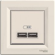 Розетка USB Schneider Electric Asfora 2,1A крем EPH2700223