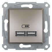 Розетка USB Schneider Electric Asfora 2,1A бронза EPH2700269