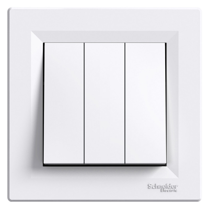 Вимикач Schneider Electric Asfora 3-клавішний білий EPH2100121