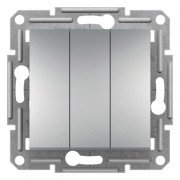 Выключатель Schneider Electric Asfora 3-клавишный алюминий EPH2100161